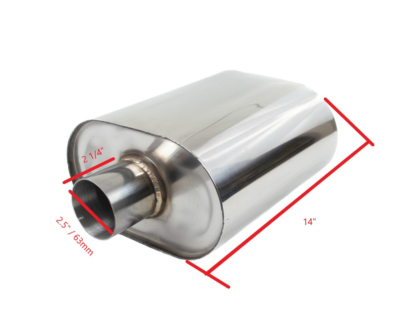Top Speed Pro1 T304 stainless steel oval muffler