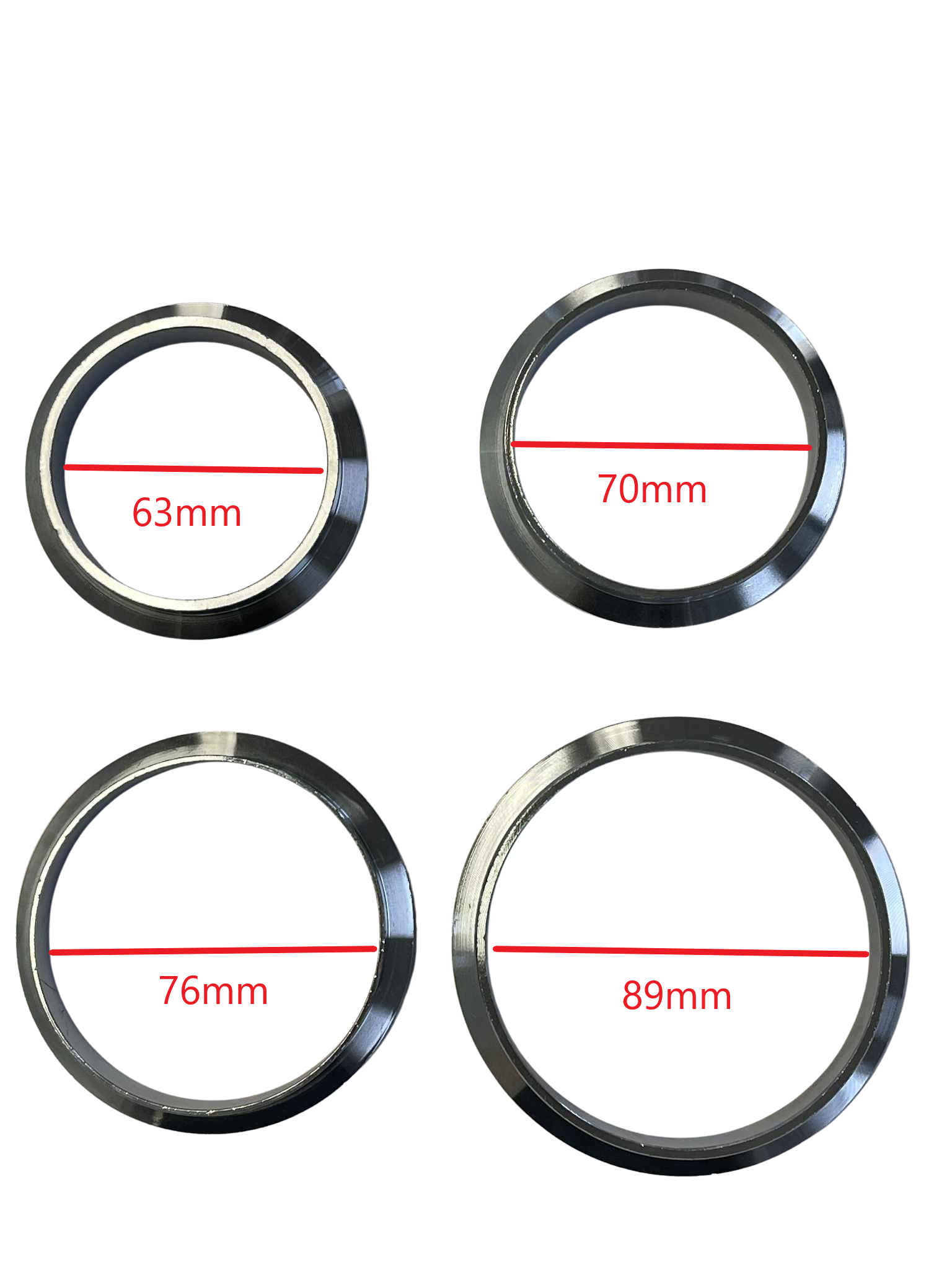 Top Speed Pro1 stainless steel weld-on exhaust V-band flanges and clamp kit