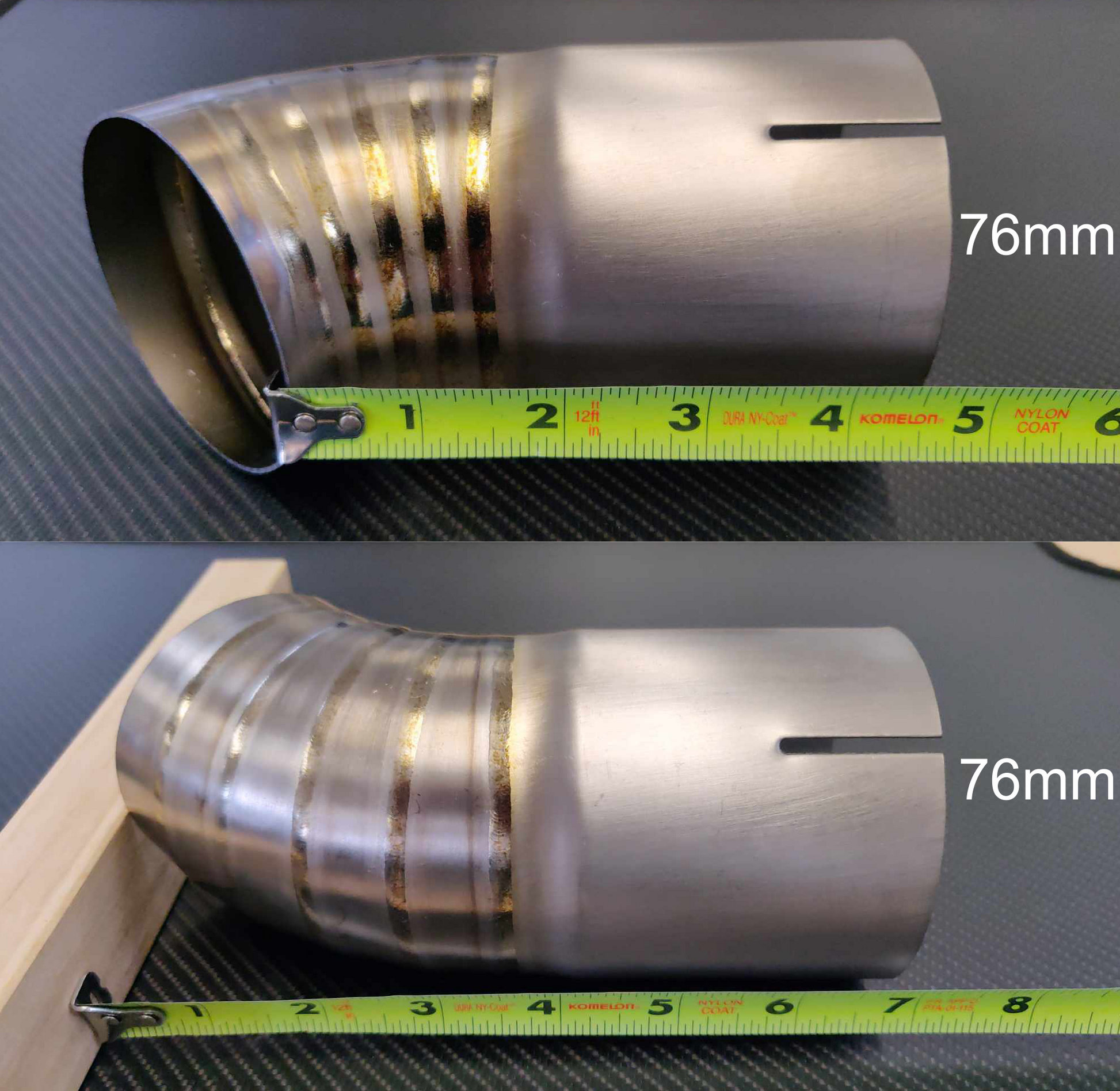 Universal Clamp-On Titanium Exhaust Tip - JDM Dolphin Style