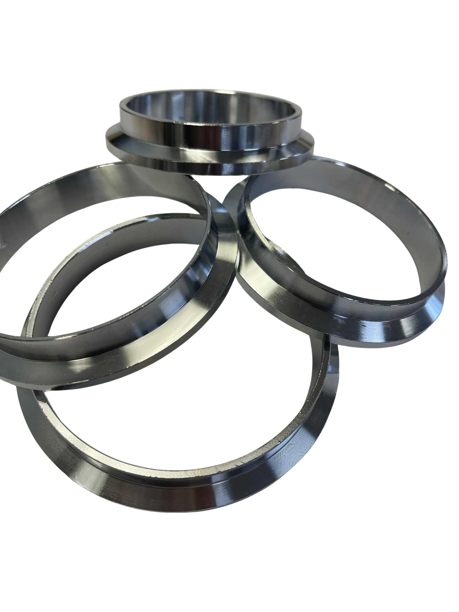 Top Speed Pro1 stainless steel weld-on exhaust V-band flanges and clamp kit