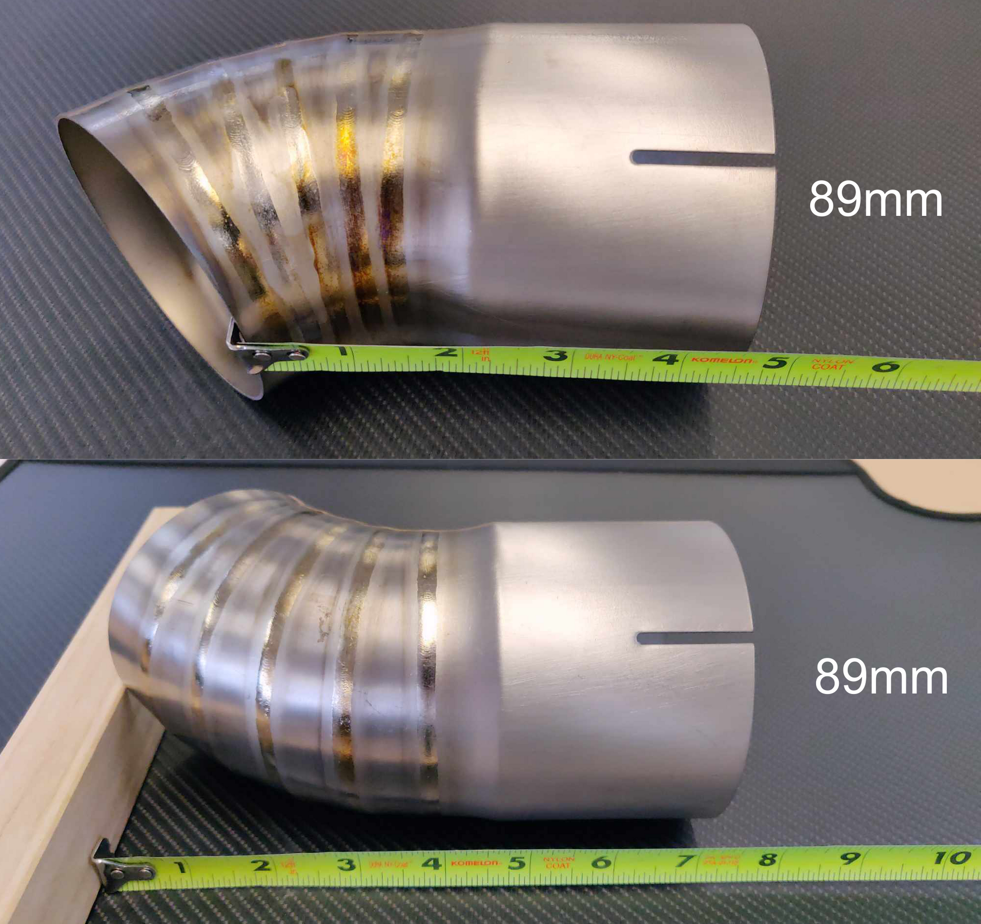 Universal Clamp-On Titanium Exhaust Tip - JDM Dolphin Style
