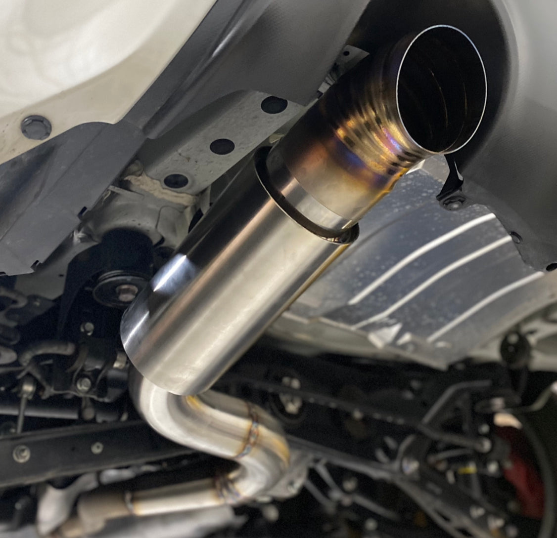 Top Speed Pro1 T304 Stainless Steel Round Muffler – Single Inlet / Single Outlet