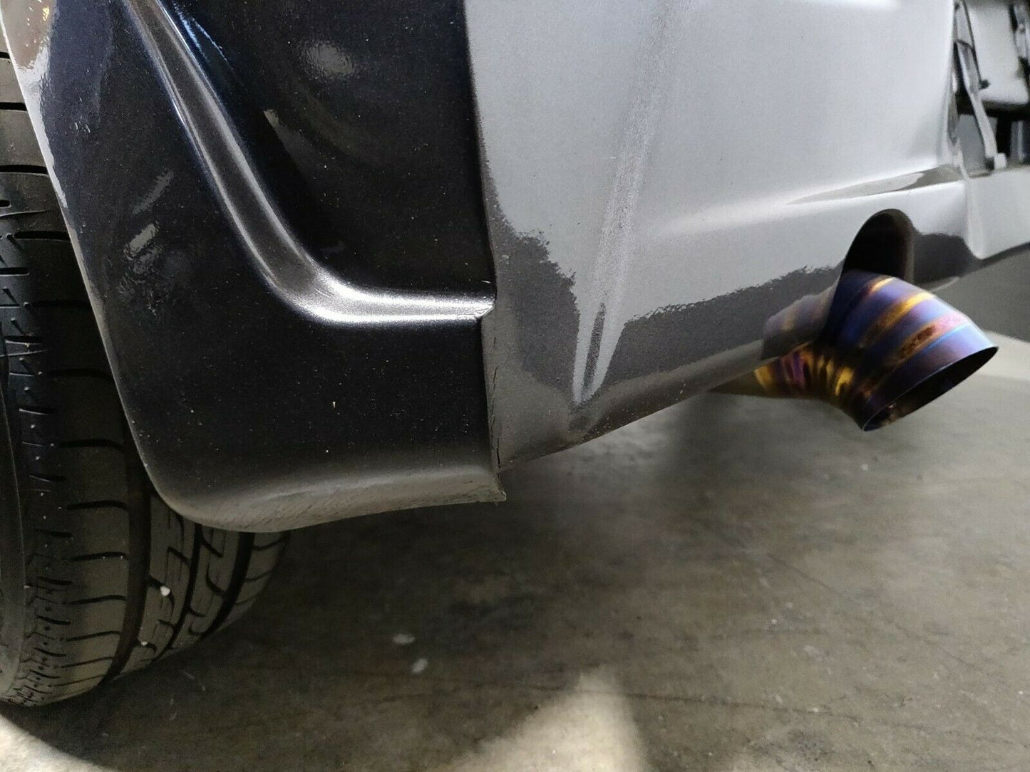 Universal Clamp-On Titanium Exhaust Tip - JDM Dolphin Style