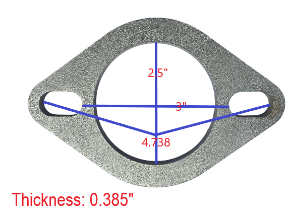 Stainless Steel Weld-On Two-Bolt Exhaust Flange – Available in 63mm (2.5"), 70mm (2.75"), & 76mm (3") | Exhaust Fabrication Component