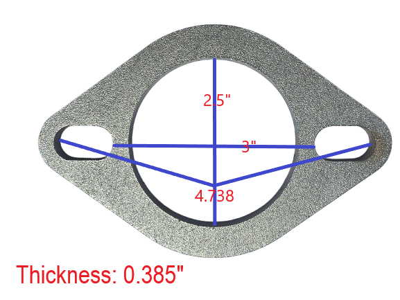 Top Speed Pro1 Stainless Steel Weld-On Two-Bolt Exhaust Flange – 63mm, 70mm, 76mm