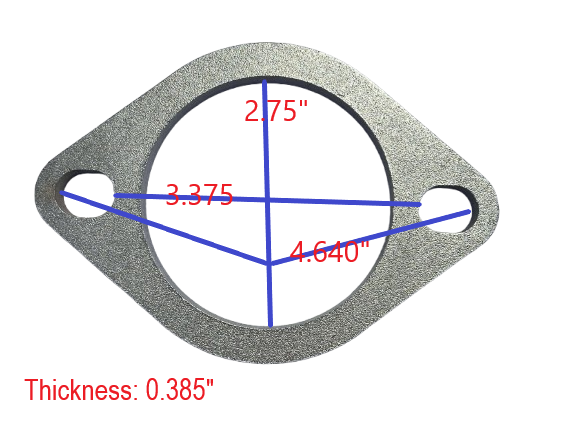 Stainless Steel Weld-On Two-Bolt Exhaust Flange – Available in 63mm (2.5"), 70mm (2.75"), & 76mm (3") | Exhaust Fabrication Component