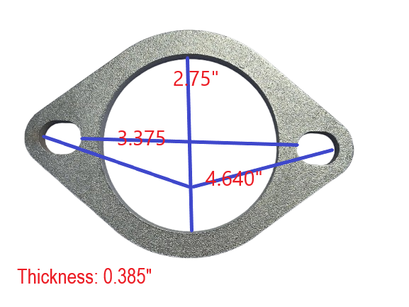 Top Speed Pro1 Stainless Steel Weld-On Two-Bolt Exhaust Flange – 63mm, 70mm, 76mm