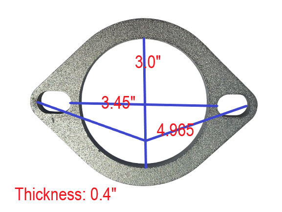 Stainless Steel Weld-On Two-Bolt Exhaust Flange – Available in 63mm (2.5"), 70mm (2.75"), & 76mm (3") | Exhaust Fabrication Component