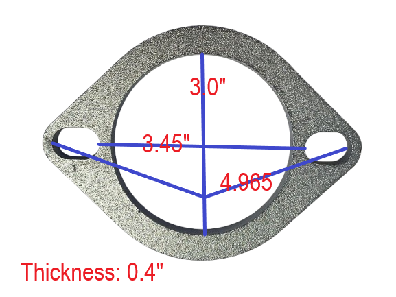 Top Speed Pro1 Stainless Steel Weld-On Two-Bolt Exhaust Flange – 63mm, 70mm, 76mm
