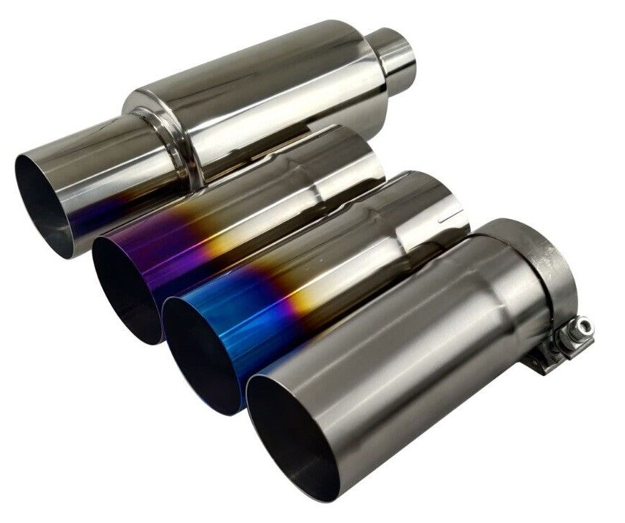 Universal Clamp-On Titanium Exhaust Tip - JDM Bosozoku Style